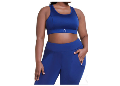 BLUE PLUS SIZE FITNESS SPORTS BRA